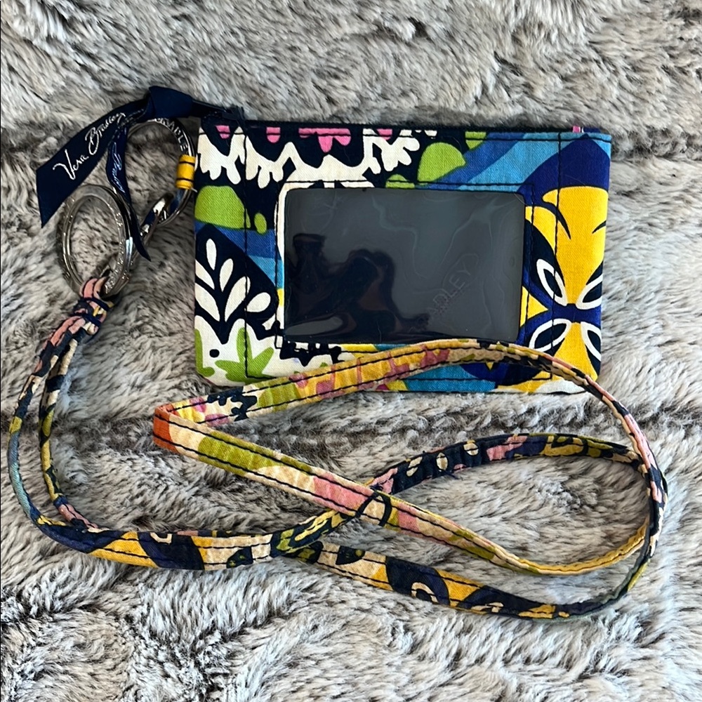 Vera Bradley Multicolor ID Holder with Lanyard
